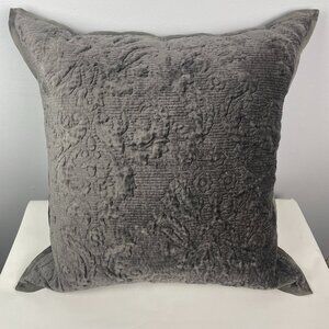Arhaus Roane Throw Pillow 20"x20" Gray Cotton Linen